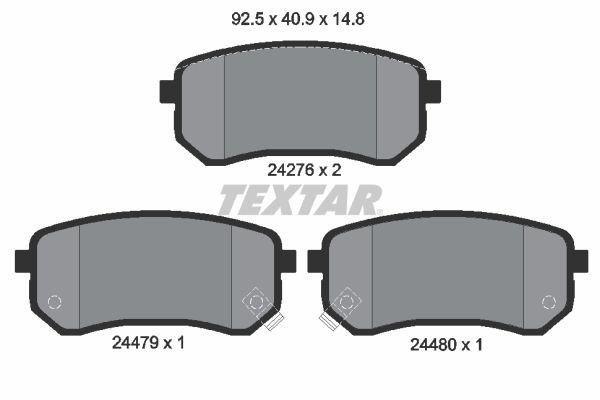 TEXTAR 2427601: Bromsbelägg