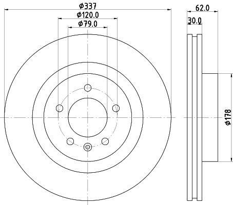 MINTEX MDC1716: Piduriketas Ø: 337mm, sisemine õhutus, Ø: 337mm, ilma rattakeskmeta, ilma rattalaagrita, ilma rattakinnituspoltideta