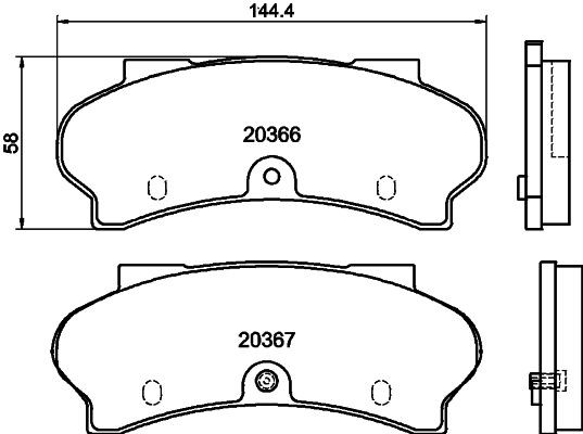 MINTEX MDB1086: Stabdžių kaladėlės