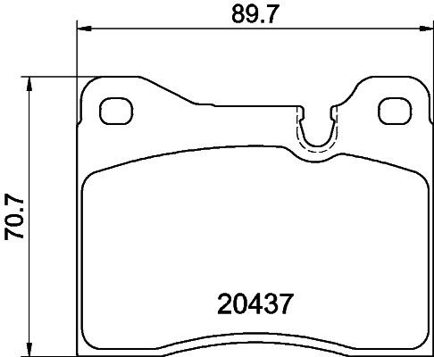 MINTEX MDB1115: Stabdžių kaladėlės
