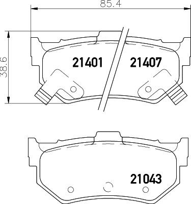 MINTEX MDB1302: Piduriklotsid