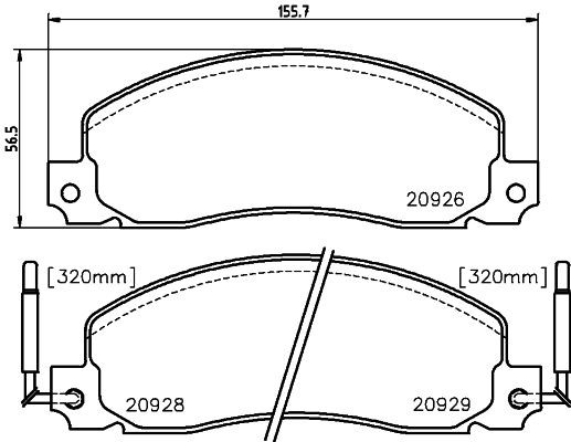 MINTEX MDB1333: Piduriklotsid