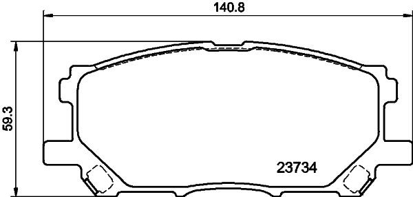 MINTEX MDB2578: Piduriklotsid koos lisadega