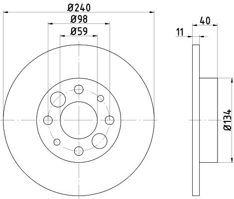 MINTEX MDC1120: Piduriketas Ø: 240mm, täis, Ø: 240mm, ilma rattakeskmeta, ilma rattakinnituspoltideta