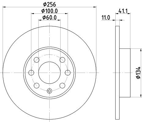 MINTEX MDC1361: Piduriketas Ø: 256mm, täis, Ø: 256mm, ilma rattakeskmeta, ilma rattalaagrita, ilma rattakinnituspoltideta
