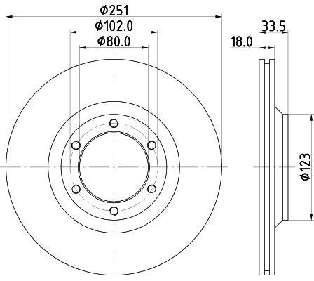 MINTEX MDC620: Disc de frână Ř: 251mm, ventilat interior, Ř: 251mm, fara butuc roata, fara rulment roata, fara suruburi de fixare roata