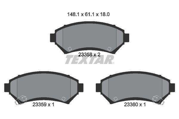 TEXTAR 2908402: Piduriklotsid