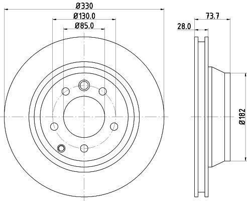 MINTEX MDC1612: Piduriketas Ø: 330mm, sisemine õhutus, Ø: 330mm, ilma rattakeskmeta, ilma rattalaagrita, ilma rattakinnituspoltideta