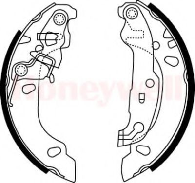 BENDIX 362412B: Piduriklotside komplekt Tagasild, 180mm