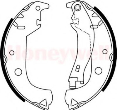 BENDIX 362411B: Piduriklotside komplekt Tagasild, 228mm