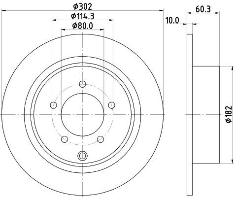 MINTEX MDC1930: Piduriketas Ø: 302mm, täis, Ø: 302mm, ilma rattakeskmeta, ilma rattalaagrita, ilma rattakinnituspoltideta