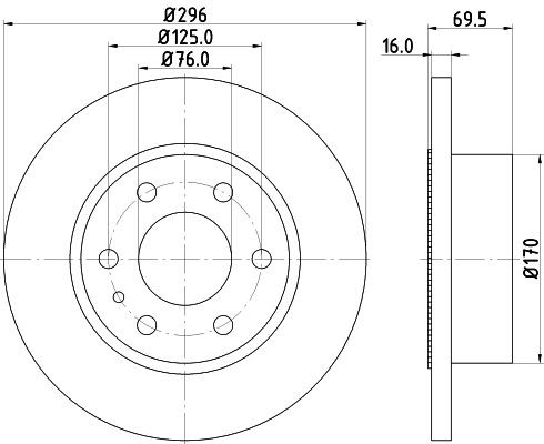 MINTEX MDC1932: Piduriketas Ø: 296mm, täis, Ø: 296mm, ilma rattakeskmeta, ilma rattalaagrita, ilma rattakinnituspoltideta, koos ABS-andurirõngaga