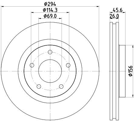MINTEX MDC2101: Piduriketas Ø: 294mm, sisemine õhutus, Ø: 294mm, ilma rattakeskmeta, ilma rattalaagrita, ilma rattakinnituspoltideta
