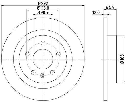 MINTEX MDC2134: Piduriketas Ø: 292mm, täis, Ø: 292mm, ilma rattakeskmeta, ilma rattalaagrita, ilma rattakinnituspoltideta