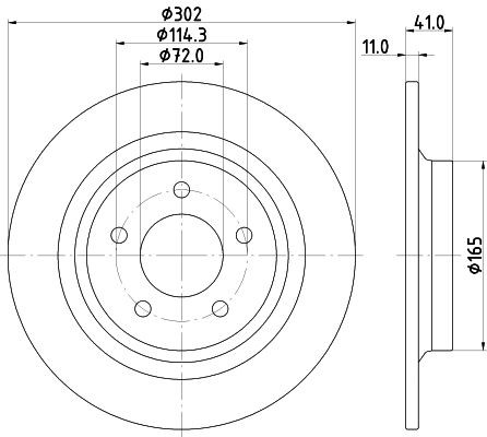 MINTEX MDC2202: Piduriketas Ø: 302mm, täis, Ø: 302mm, ilma rattakeskmeta, ilma rattalaagrita, ilma rattakinnituspoltideta