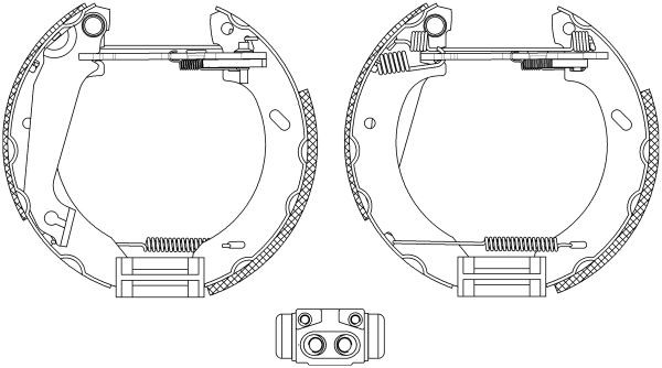 TEXTAR 84043800: Pidurikomplekt, trummelpidur koos rattapiduri silindriga, koos paigalduselemendiga Shoe Kit Pro