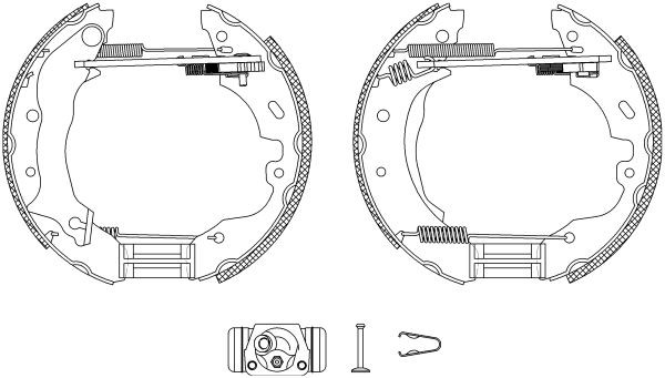 TEXTAR 84049400: Set frana, frana tambur cu cilindru receptor frâna, cu element de ajustare Shoe Kit Pro
