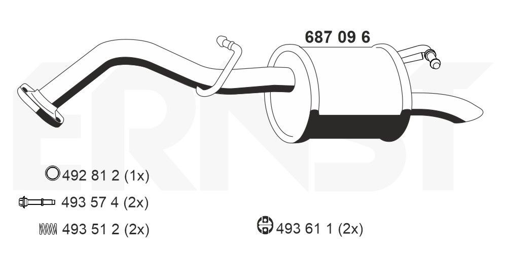 ERNST 687096: Lõppsummuti 890mm