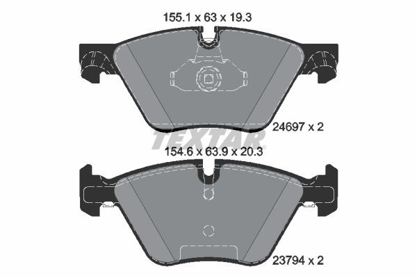 TEXTAR 2469781: Plăcuțe de frână epad+