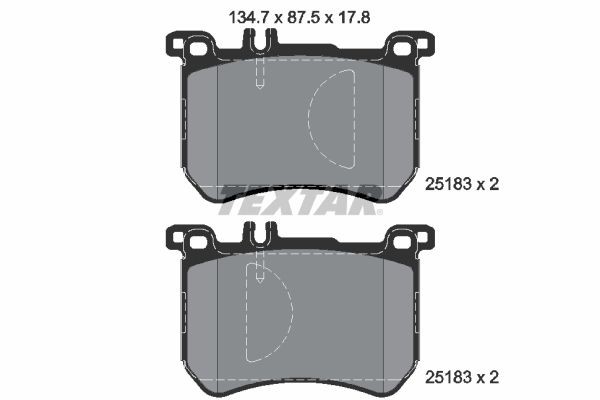 TEXTAR 2518301: Plăcuțe de frână Q+