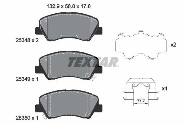 TEXTAR 2534801: Piduriklotsid Q+ koos lisadega