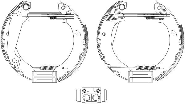 TEXTAR 84043801: Pidurikomplekt, trummelpidur koos rattapiduri silindriga, koos paigalduselemendiga Shoe Kit Pro