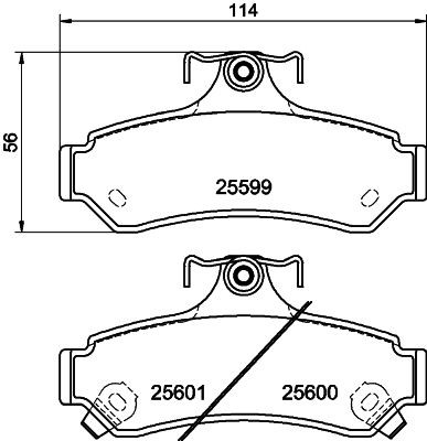 MINTEX MDB3302: Piduriklotsid koos pidurisadula kruvidega