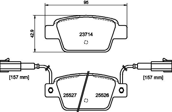 MINTEX MDB3303 Bremsbeläge mit Zubehör, mit Bremssattelschrauben