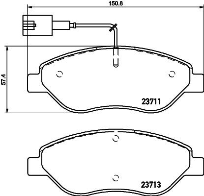 MINTEX MDB3318: Piduriklotsid koos pidurisadula kruvidega