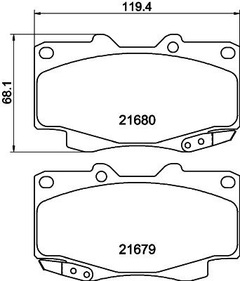 MINTEX MDB2203: Plăcuțe de frână