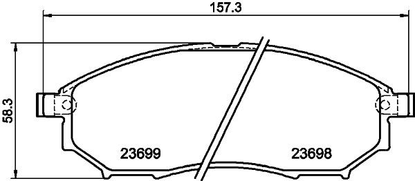 MINTEX MDB3399: Piduriklotsid koos lisadega