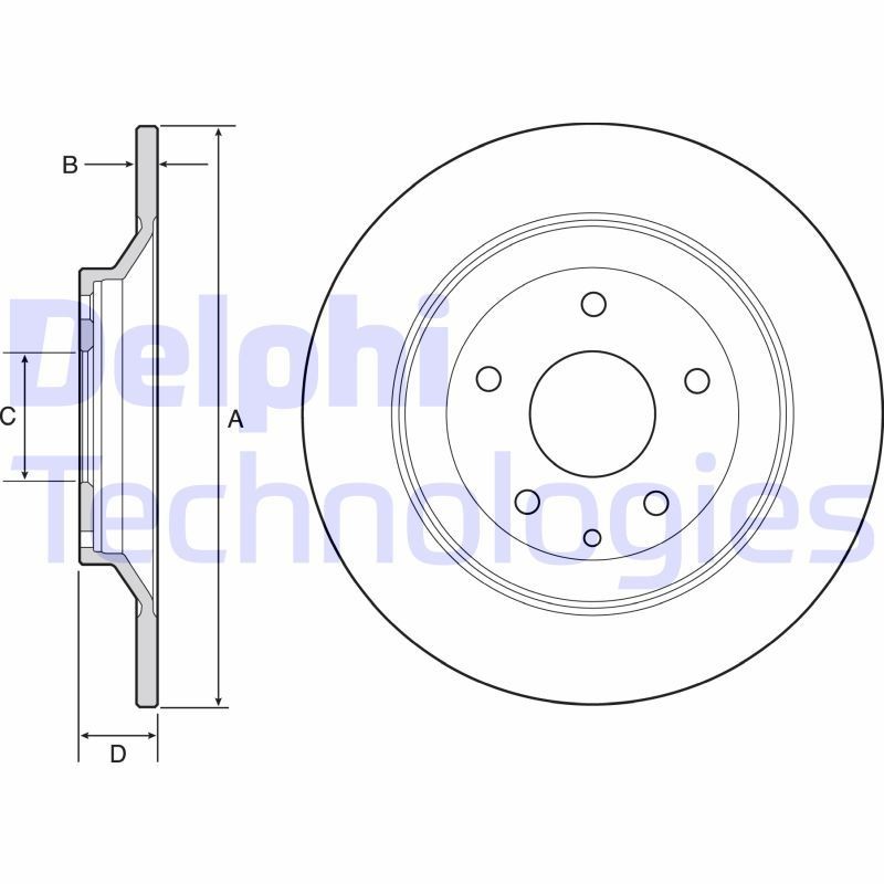 DELPHI BG4567: Piduriketas Ø: 303mm, täis, Ø: 303mm