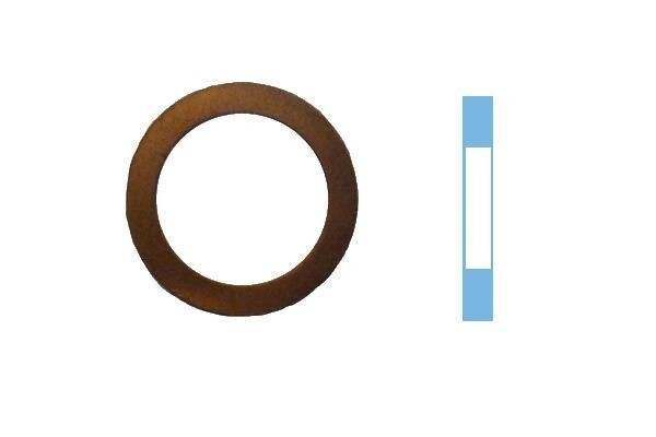 CORTECO 005590S: Tetningsring, oljeplugg Kobber, indre diameter: 14,3mm