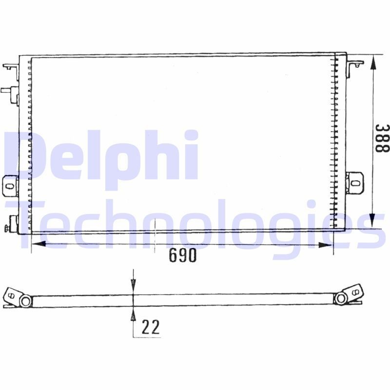 DELPHI TSP0225135: Kondensaator, kliimaseade 22mm