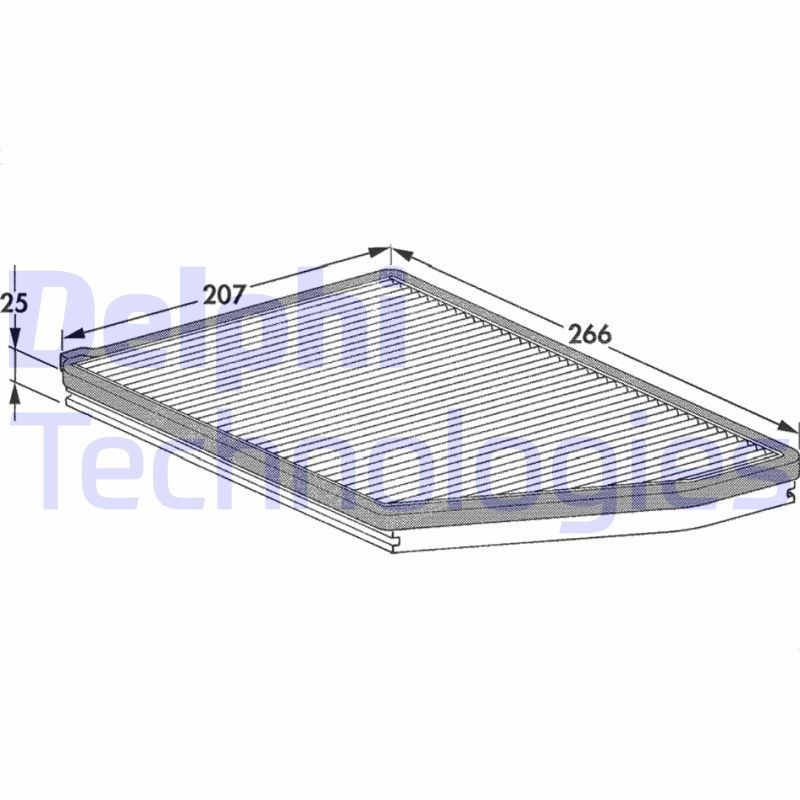 DELPHI TSP0325053: Filter, salongiõhk Tolmufilter