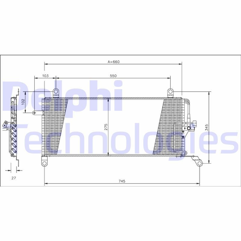 DELPHI TSP0225161: Kondensaator, kliimaseade 27mm
