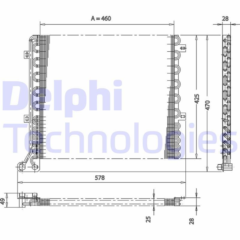 DELPHI TSP0225167: Kondensaator, kliimaseade 28mm