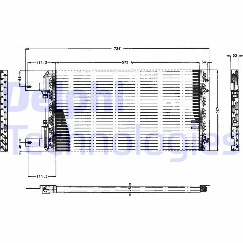 DELPHI TSP0225168: Kondensaator, kliimaseade 33mm