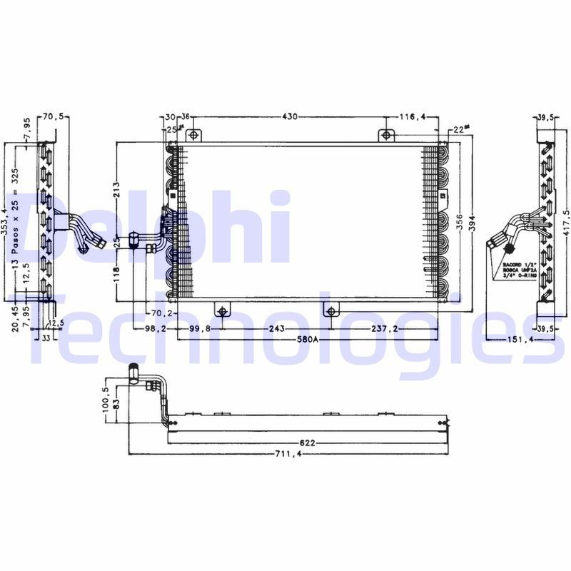 DELPHI TSP0225154: Kondensaator, kliimaseade 33mm