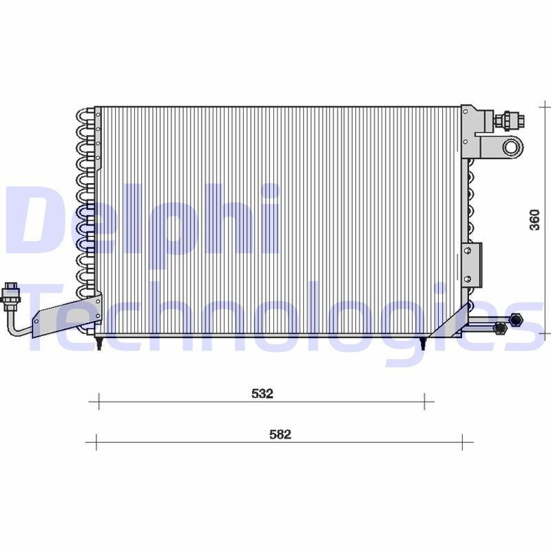 DELPHI TSP0225101: Kondensor, klimatanläggning 30mm