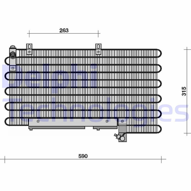 DELPHI TSP0225013: Condensor voor airco 46mm