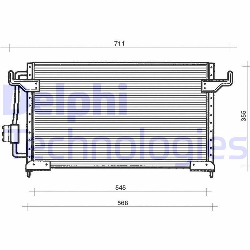 DELPHI TSP0225120: Kondensor, klimatanläggning 25mm