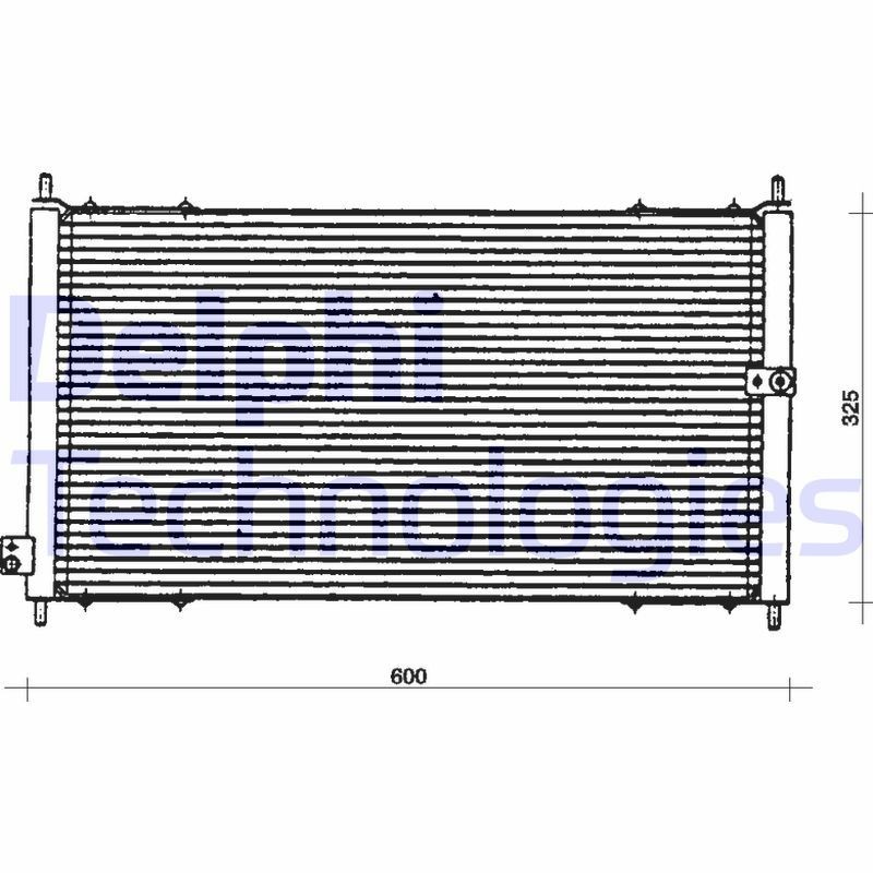 DELPHI TSP0225031: Kondensator, klimaanlegg 22mm