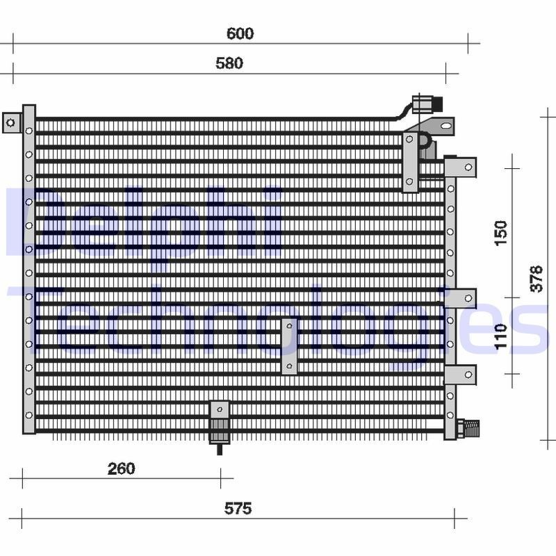 DELPHI TSP0225069: Kondensor, klimatanläggning 21mm