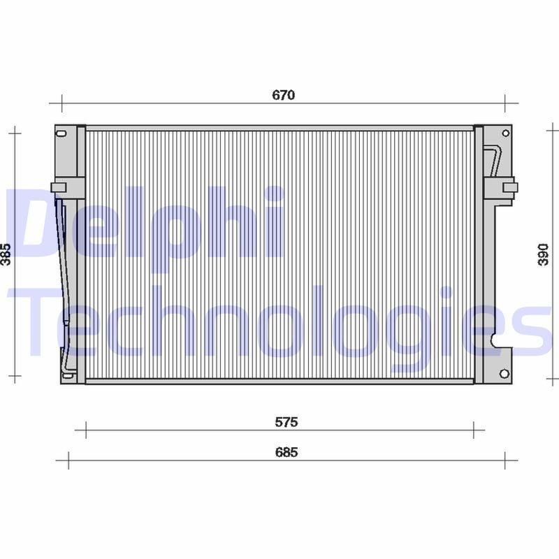 DELPHI TSP0225078: Kondensaator, kliimaseade ilma kuivatita