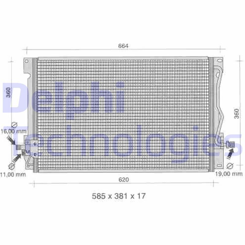 DELPHI TSP0225395: Kondensaator, kliimaseade 17mm