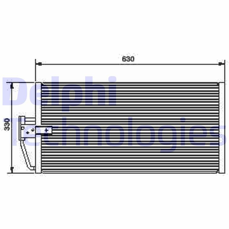 DELPHI TSP0225409: Condensor voor airco 20mm