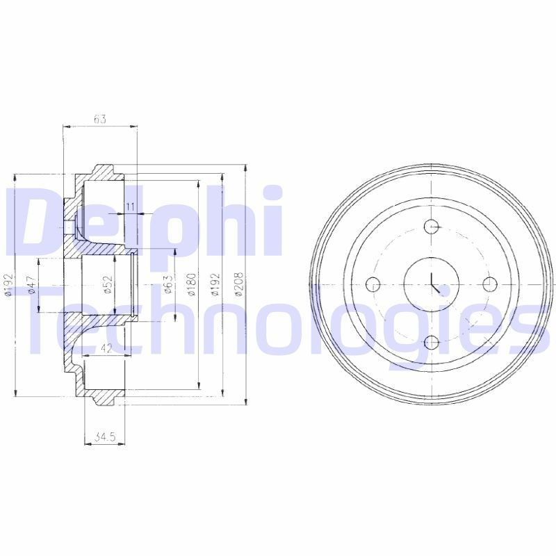 DELPHI BF473: Piduritrummel 208mm