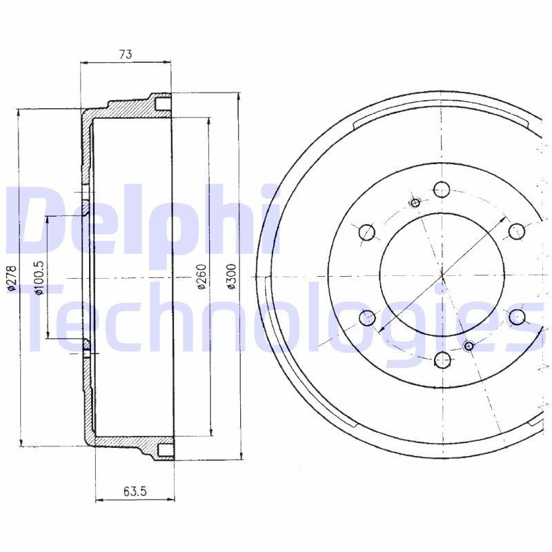 DELPHI BF241: Piduritrummel 300mm
