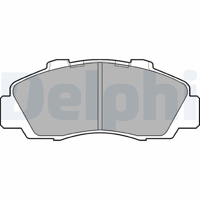 DELPHI LP872: Plăcuțe de frână fara accesorii, cu tabla anti scartait